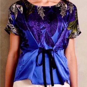 Anthropologie Women’s Blue Blouse size small